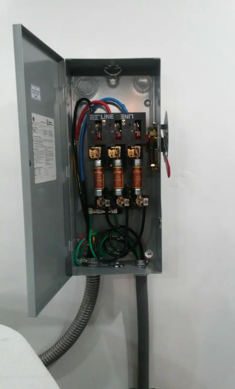 Three-phase disconnect switch installed for Electrical Wiring & Rewiring in Matawan